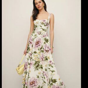 reformation kallie dress Floral Dress Artemis/Ivory/Multi Size 10